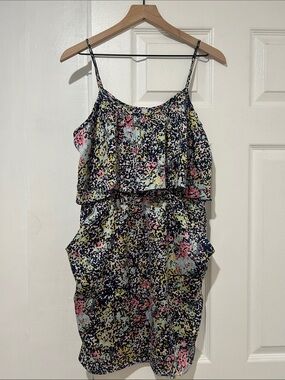 Floral Speckle Ruffle Cami Dress